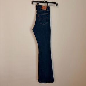 Levi’s women’s 726 High Waisted Long Stretch Flare Blue Jeans 28 x 34 Tall